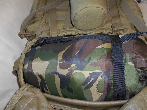 Slaapzak in het bodemvak Slaapzak in het bodemvak