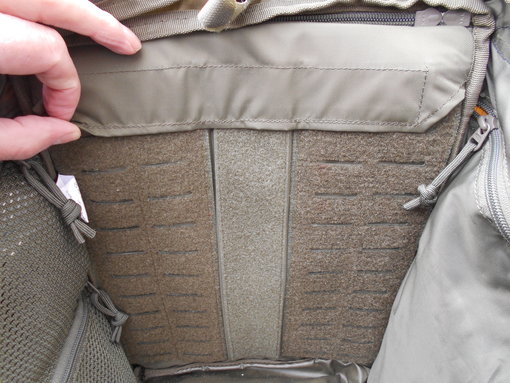 binnenkant met Velcro/molle paneel binnenkant met Velcro/molle paneel