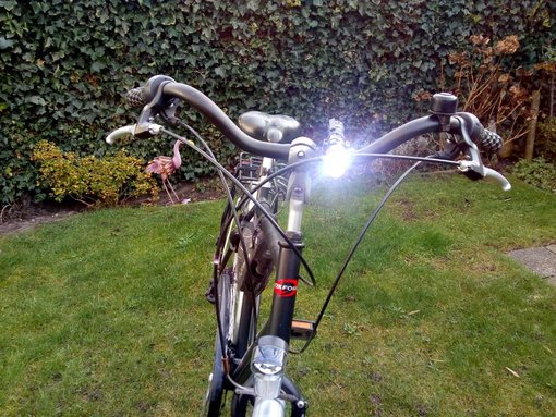 Voor verlichting fiets